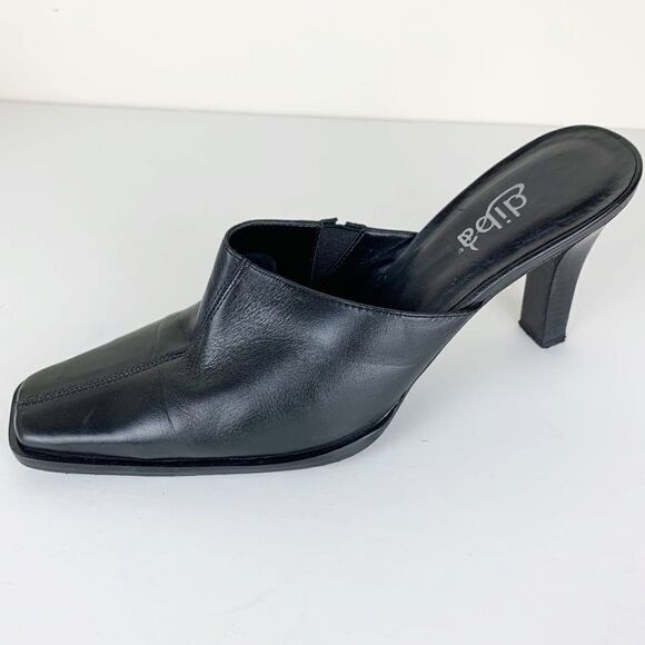 Diba Black Leather Clog Mules Trend Women’s Size 7 EUC - Picture 3 of 8
